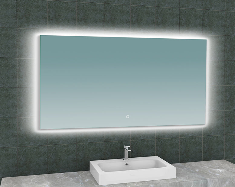 Soul spiegel rechthoek met LED, dimbaar en spiegelverwarming 140 x 80 cm - WDtegels