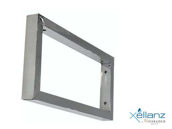 Square mounting bracket 460 x 220 mm chrome