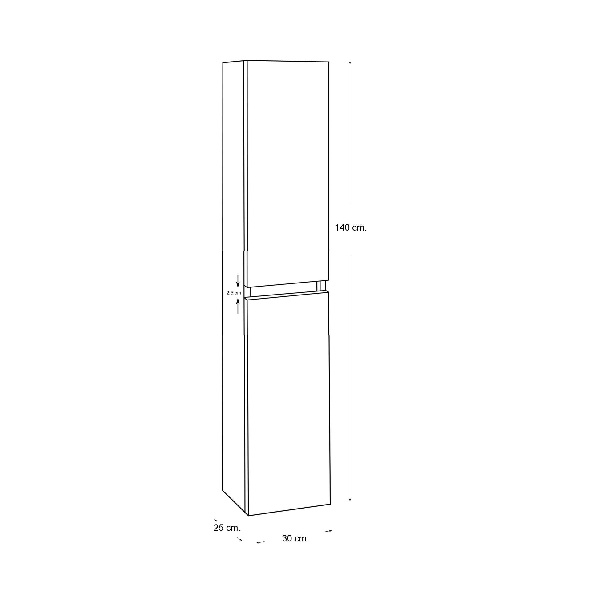 Wiesbaden SEPHIA kolomkast 140x30x25 nature - WDtegels