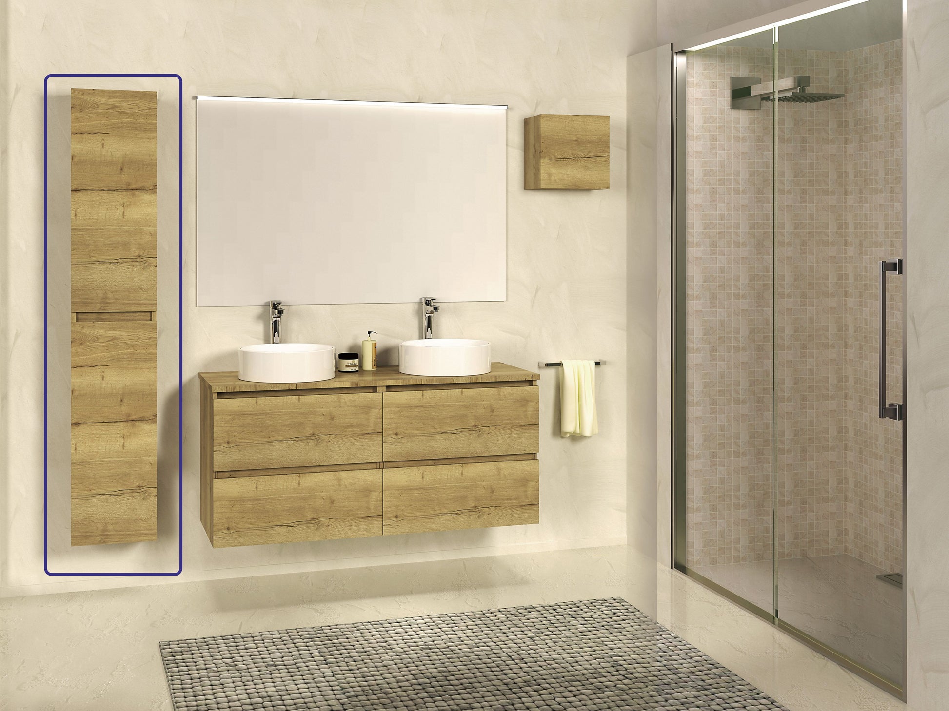 Wiesbaden SEPHIA kolomkast 140x30x25 nature - WDtegels