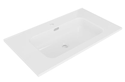 Bajo meubelwastafel 100 x 46 x 1,8 cm keramiek glans wit