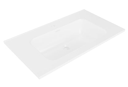 Bajo meubelwastafel 100 x 46 x 1,8 cm keramiek mat wit