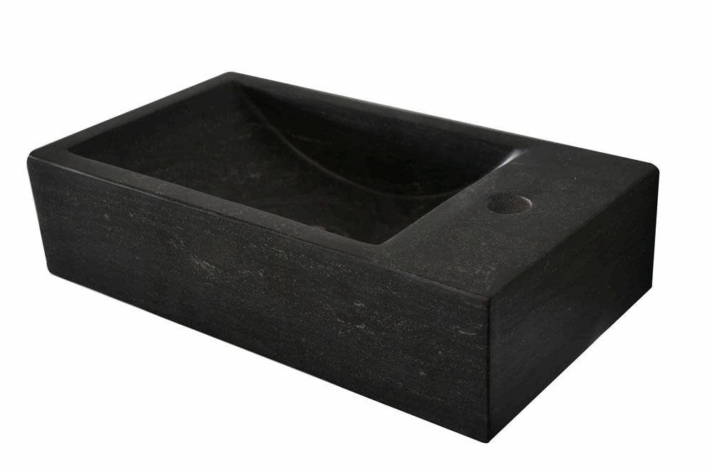Raw fountain right 40x22x10 cm honed hard stone