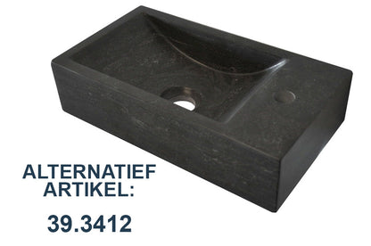 Raw fontein rechts 40x22x10 cm hardsteen gezoet - WDtegels