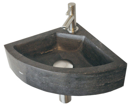 Raw hoekfontein | 30x30x10cm | Hardsteen gezoet
