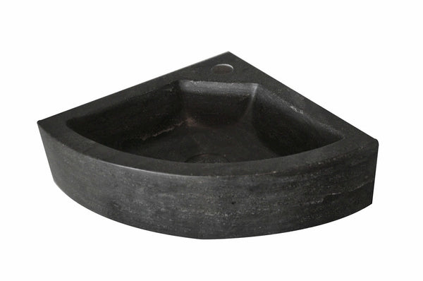 Raw corner fountain 30x30x10 cm honed hard stone