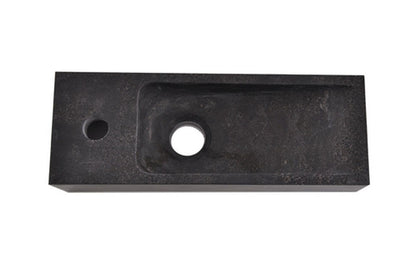 Wiesbaden Hardstenen smal fonteintje links 38x14x8 - WDtegels