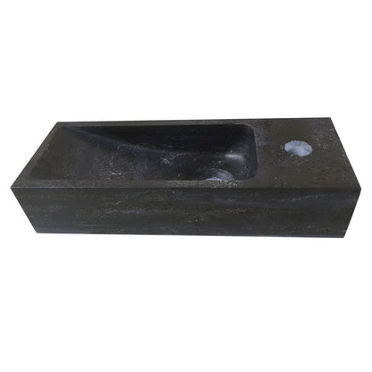 Wiesbaden Hardstenen smal fonteintje rechts 38x14x8 - WDtegels