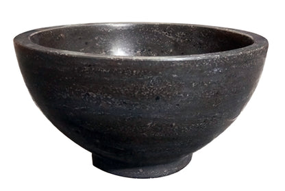 Raw waskom rond 20 x 11 cm hardsteen gezoet