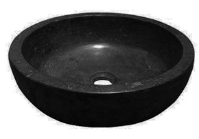 Lavabo de encimera redondo de piedra azul Wiesbaden | 40x40x12cm | Antracita