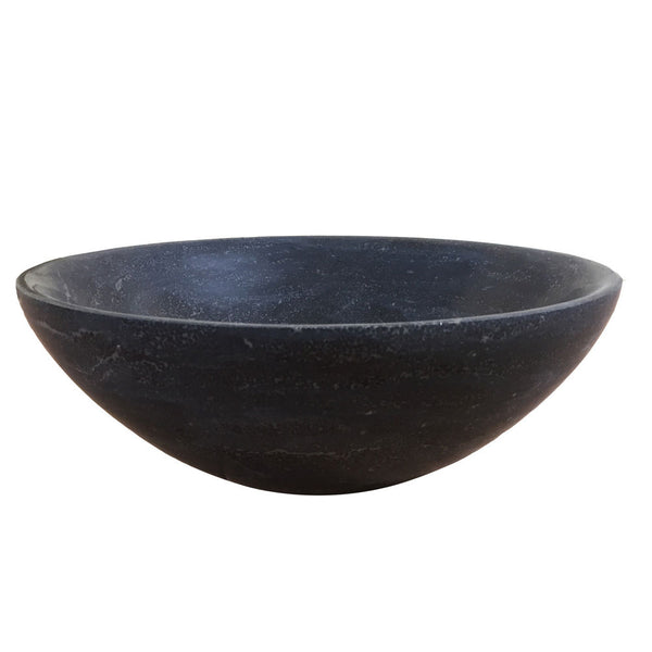 Lavabo sobre encimera de piedra azul Wiesbaden | 32x32x12cm | Negro