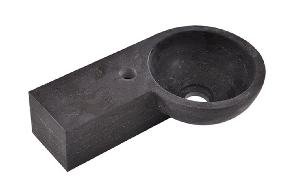 Raw fontein links rond 40x23x10 cm hardsteen gezoet - WDtegels