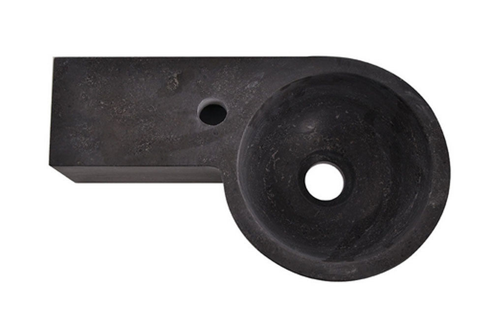 Raw fontein links rond 40x23x10 cm hardsteen gezoet - WDtegels