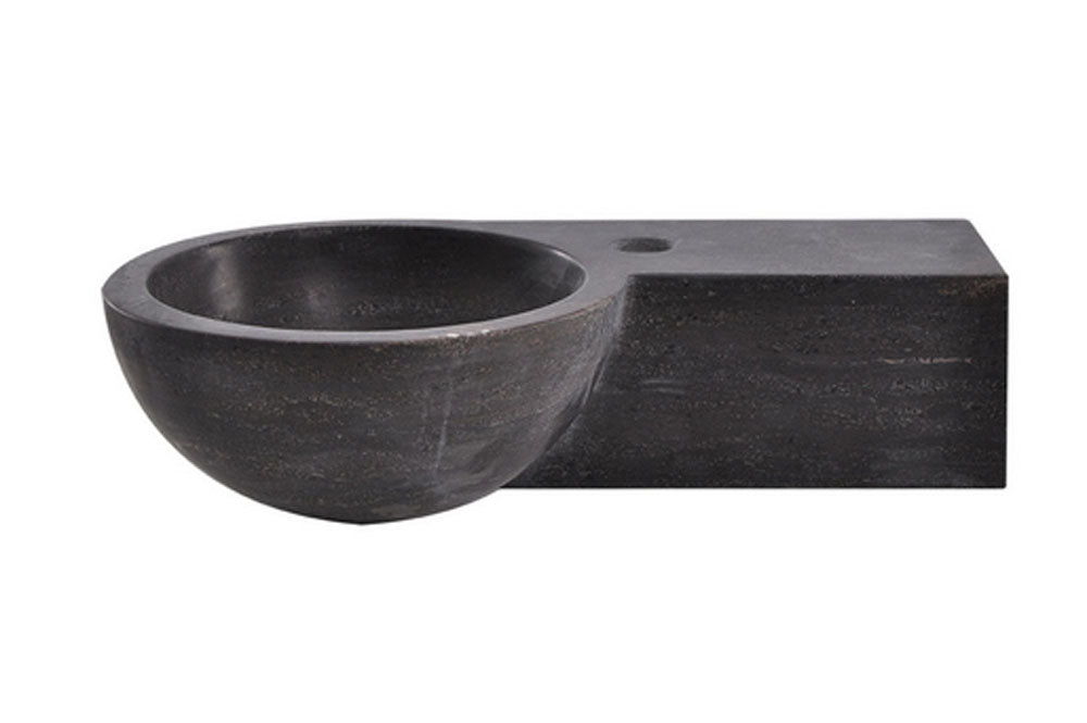 Wiesbaden Hardstenen rond fonteintje rechts 40x23x10 - WDtegels