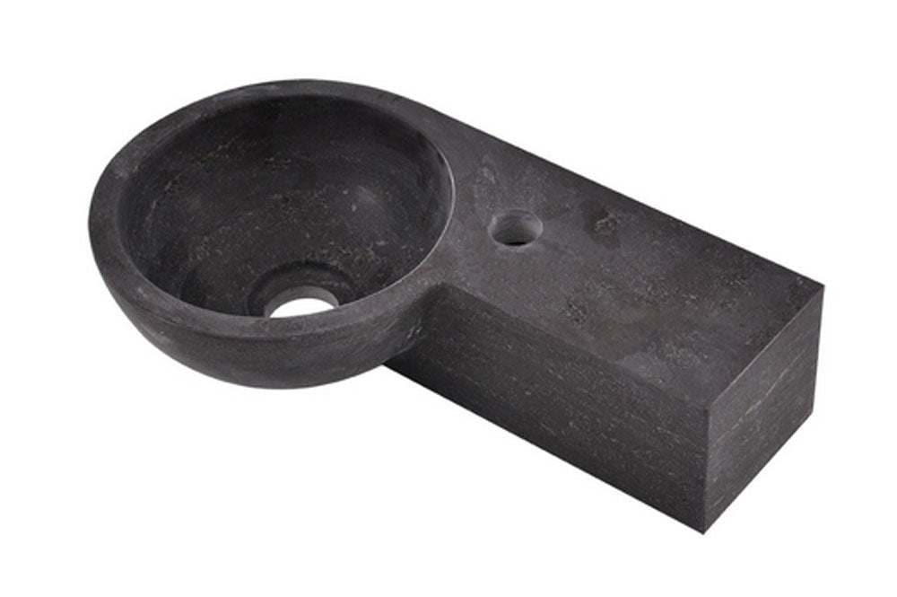 Raw fontein rechts rond 40x23x10 cm hardsteen gezoet - WDtegels