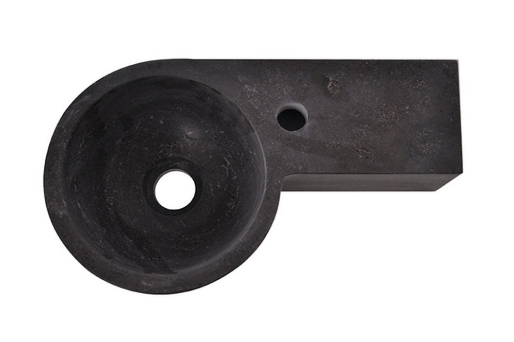 Raw fontein rechts rond 40x23x10 cm hardsteen gezoet - WDtegels