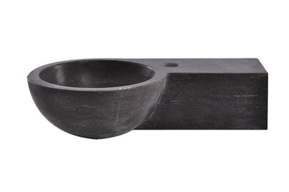 Raw fontein rechts rond 40x23x10 cm hardsteen gezoet - WDtegels