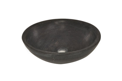 Raw waskom rond 40x14 cm hardsteen gezoet - WDtegels