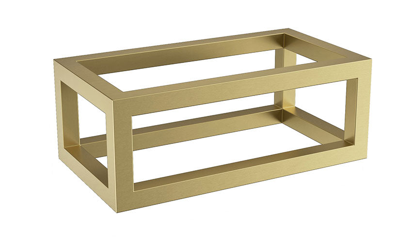 Nick frame voor fontein 395 x 150 x 215 mm geborsteld messing PVD - WDtegels