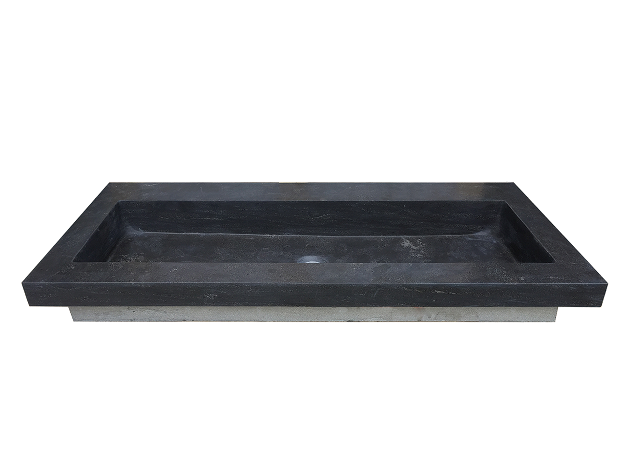 Raw wastafel enkel zonder kraangat 120x46x5 cm hardsteen gezoet - WDtegels