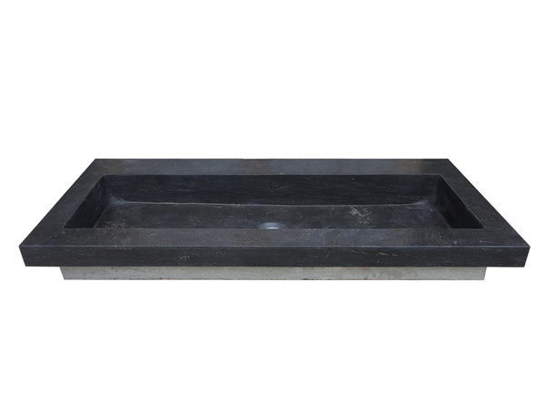 Raw wastafel enkel zonder kraangat 120x46x5 cm hardsteen gezoet