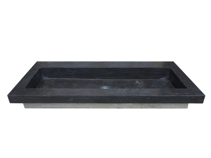 Raw meubelwastafel 120 x 46 x 5 cm hardsteen gezoet