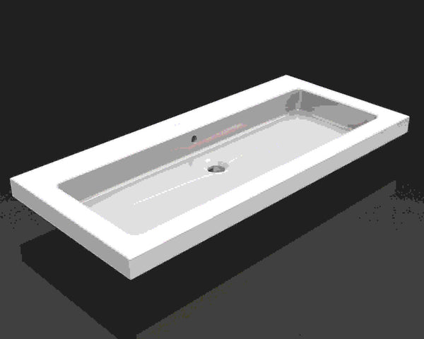 Mueble lavabo de cerámica Wiesbaden 100x46 sin orificio para lavabo