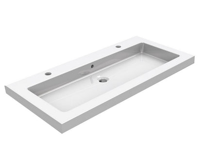 Wiesbaden keramische meubelwastafel 100x46 2 kr.gaten - WDtegels