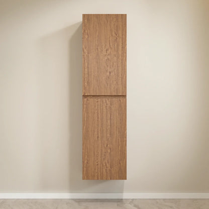 Badkamermeubelset Valento 80cm - Warm Eiken - Wastafel Wit - WDtegels