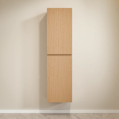 Badkamermeubelset Monaco 60cm - Licht Eiken - Wastafel Zwart - WDtegels