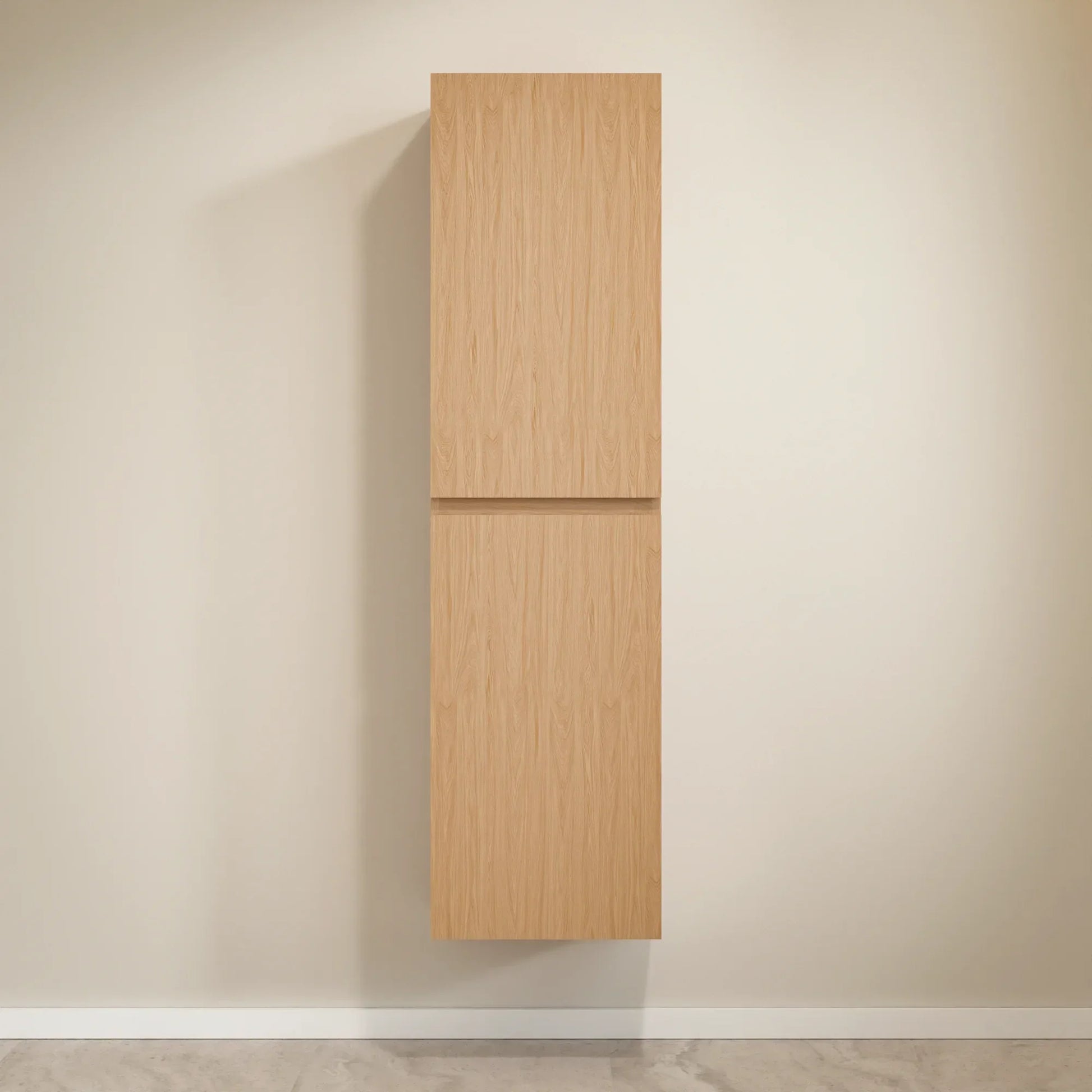 Badkamermeubelset Amara 80cm - Licht Eiken - Wastafel Wit - WDtegels