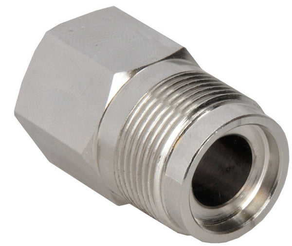 Gas coupling 1/2" female thread x M-24, nickel-plated