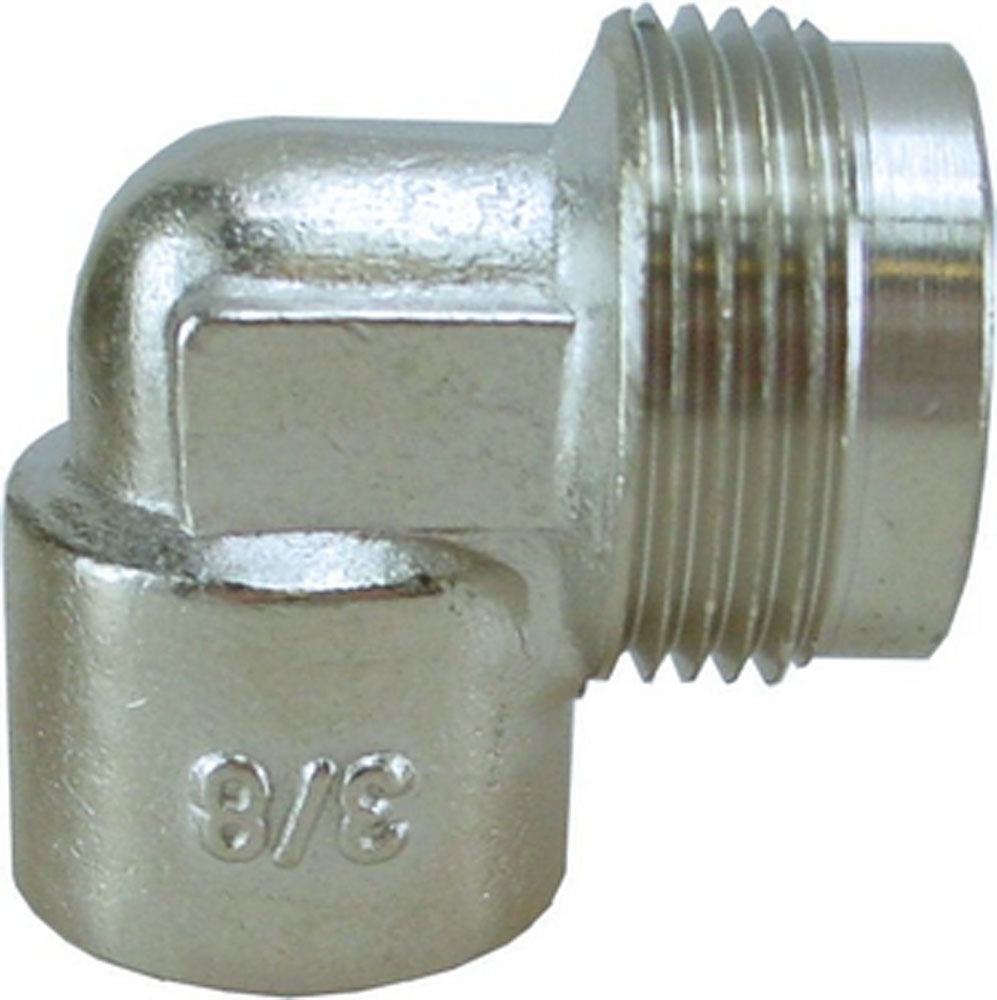 Comfort aansluitstuk haaks 3/8 inch bi x M24 vernikkeld