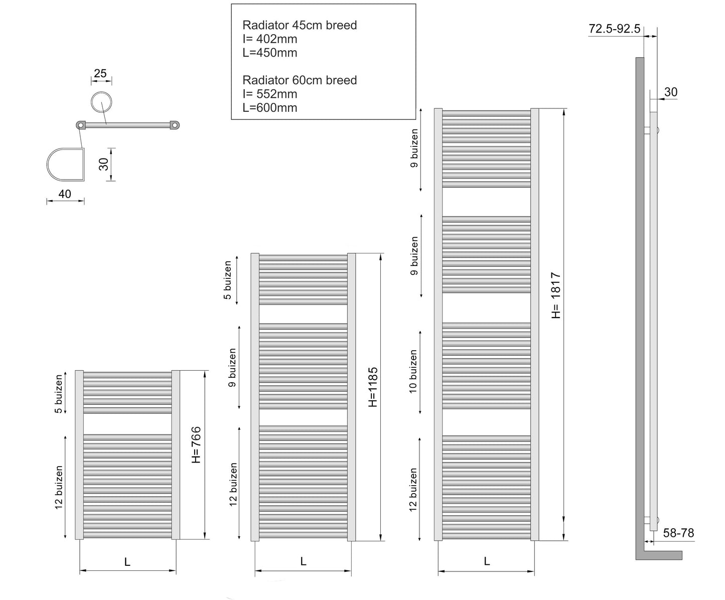 Wiesbaden Elara sierradiator 118 - WDtegels