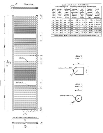 7 x 45 cm wit 8718858070220
