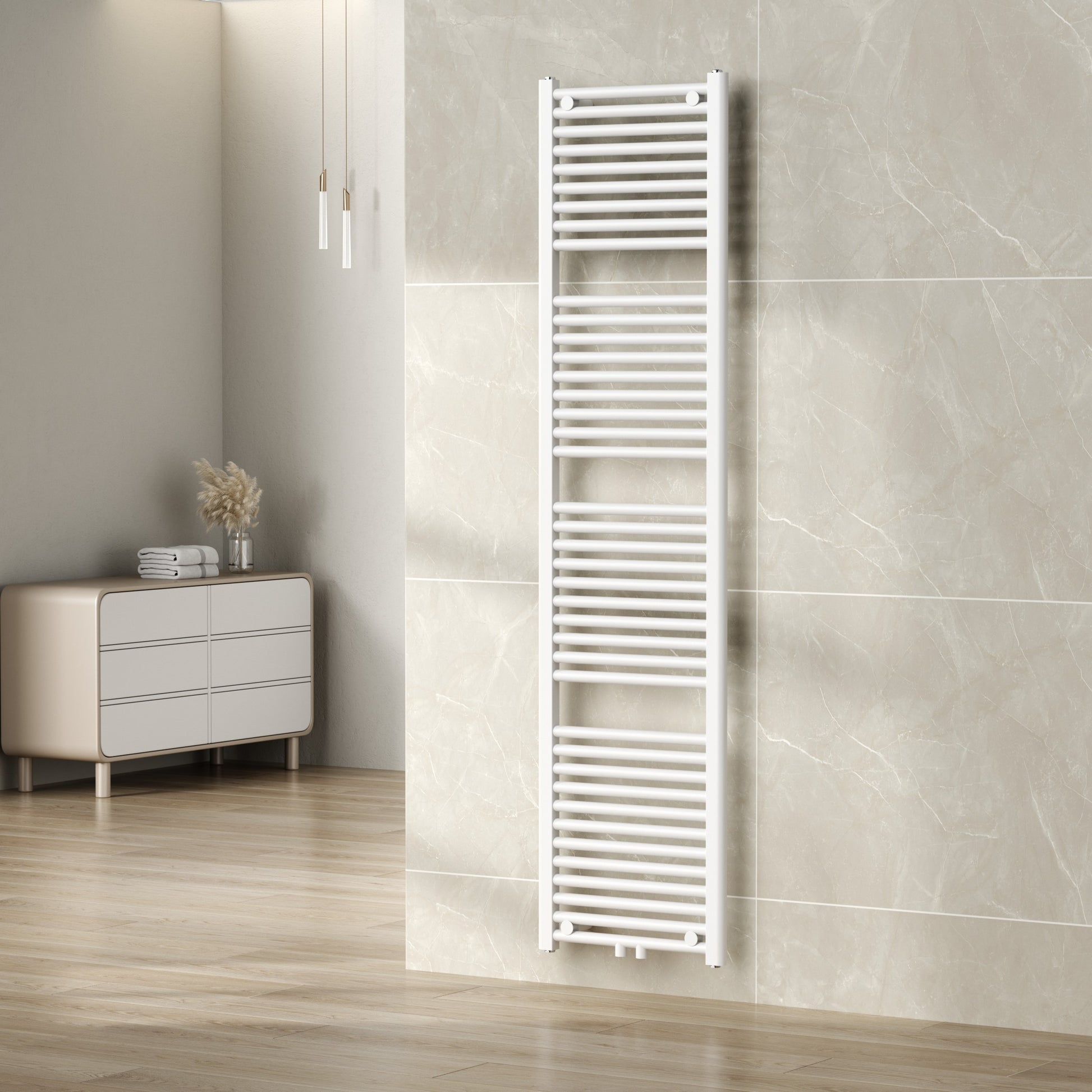 Elara sierradiator 181,7 x 45,0 cm glans wit - WDtegels
