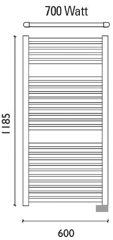 5 x 60 cm wit elektrisch 8719956082610