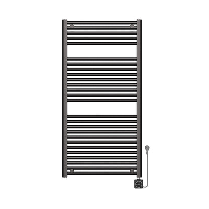 Elara elektrische radiator Smart WiFi 118,5 x 60 cm gunmetal PVD