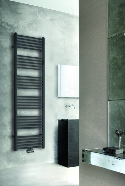 Wiesbaden Tower decorative radiator 182x60 cm matt black