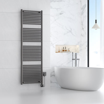Elara elektrische radiator Smart WiFi 181,7 x 60 cm gunmetal PVD - WDtegels