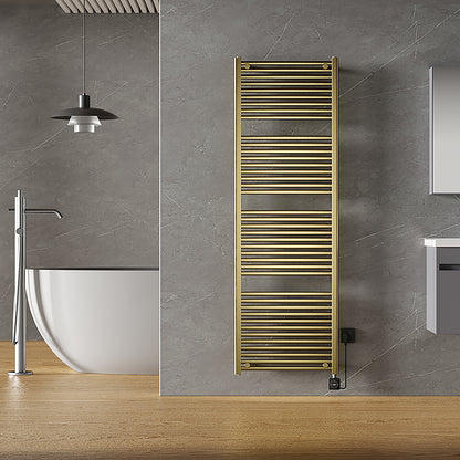 Elara elektrische radiator Smart WiFi 181,7x60cm geborsteld messing PVD - detailfoto