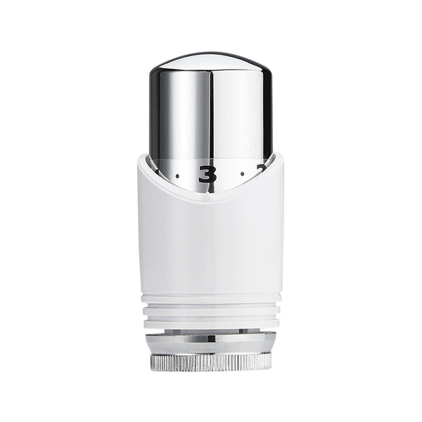 luxe thermostaatknop M-30 wit/chroom