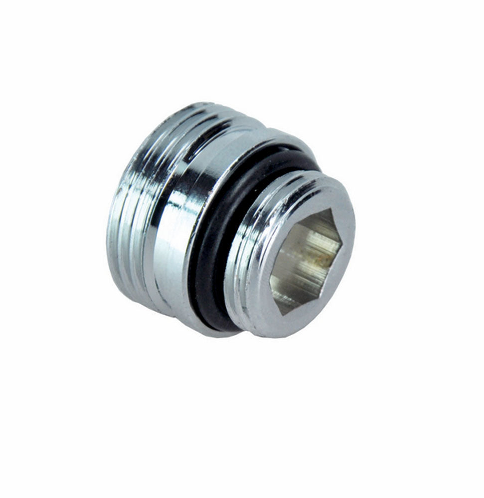 Adaptor midden onderaansluiting 3/4 inch x 1/2 inch chroom - afbeelding 2