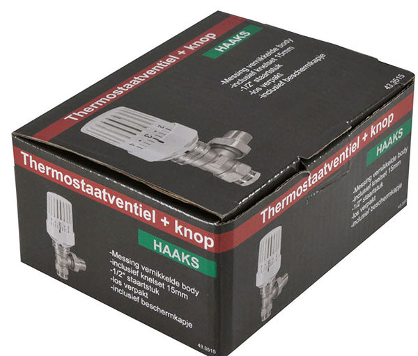 thermostatische radiatorventiel 1/2''x15mm haaks - WDtegels