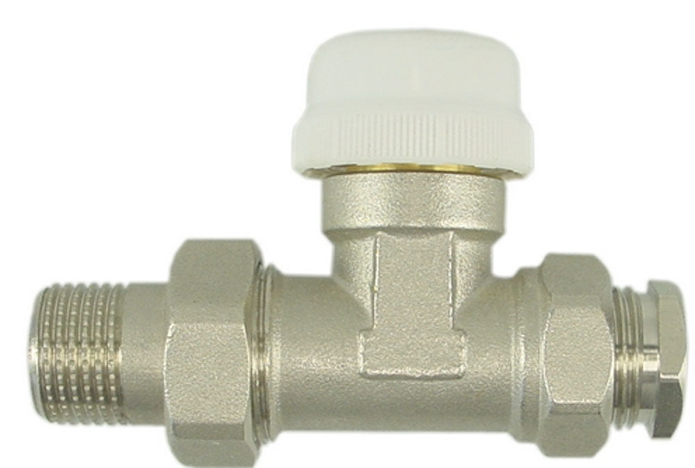 Thermostatisch ventiel zonder knop 1/2 inch recht met adaptor