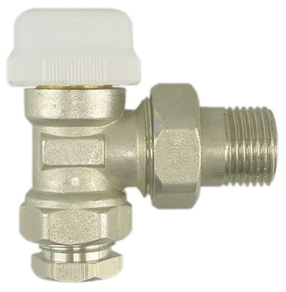 Thermostatisch ventiel zonder knop 1/2 haaks met adaptor