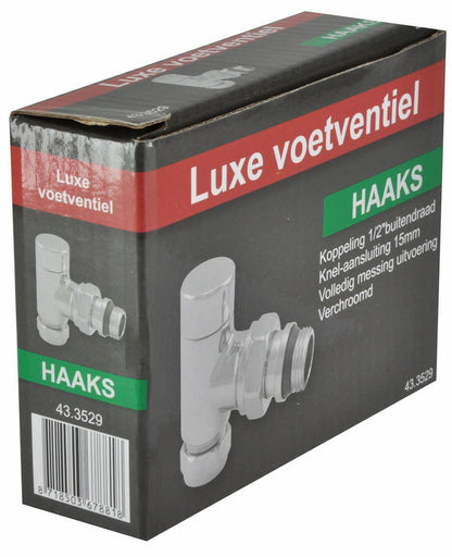 luxe regeltee 1/2''x15 (M22) knel haaks chroom - WDtegels