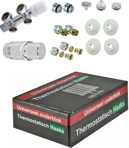 set onderblok compl. haaks (links) 16x2,0 +15 knel chroom - WDtegels