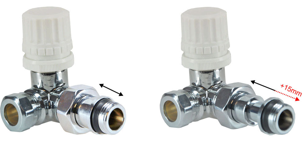 luxe therm. ventiel 1/2''x15 (M22) knel haaks rechts chroom - WDtegels