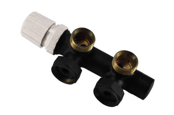 thermostatic 3/4 bottom block angled-left matt black